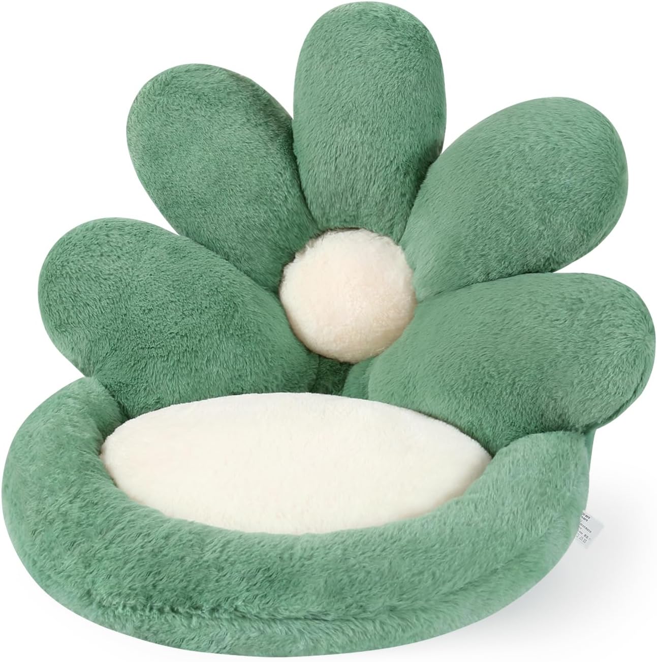 Ditucu Flower Shape Seat Cushion Comfy Kawaii Gaming Chair Cushions 19 inch Lazy Sofa Office Floor Pillow Pad Cute Stuff for Gamer Bedroom Decor Green