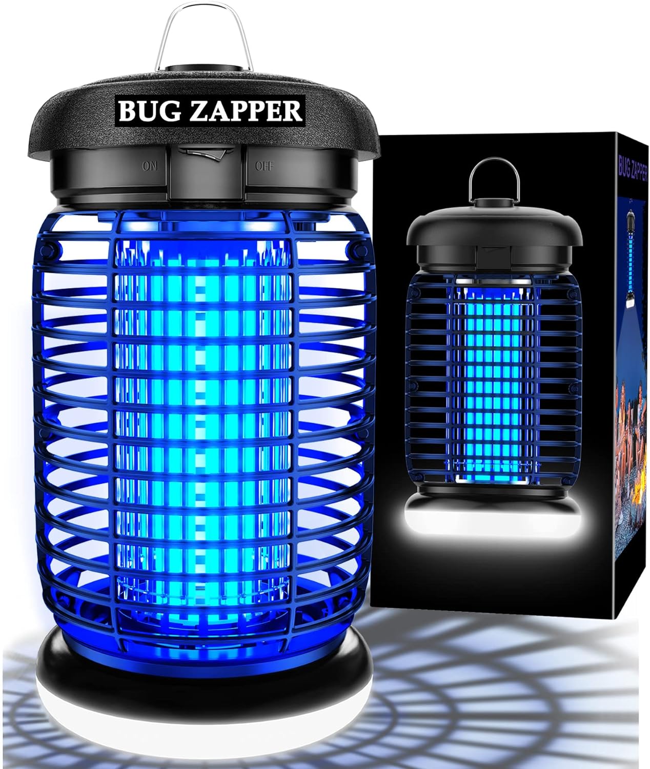 Bug Zapper Outdoor, Mosquito Zapper with LED Light, Fly Zapper Outdoor Indoor, Insect Zapper Electric Fly Traps, Plug in Mosquito Killer for Patio Yard
