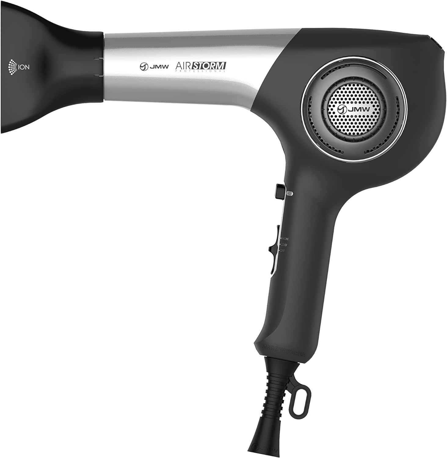JMW AIR Storm Professional Hair Dryer - Ionic Ceramic, Lightweight, Quiet, Low Noise, Durable, Silent Blow Dryer, Best Powerful 1600W for Fast Drying