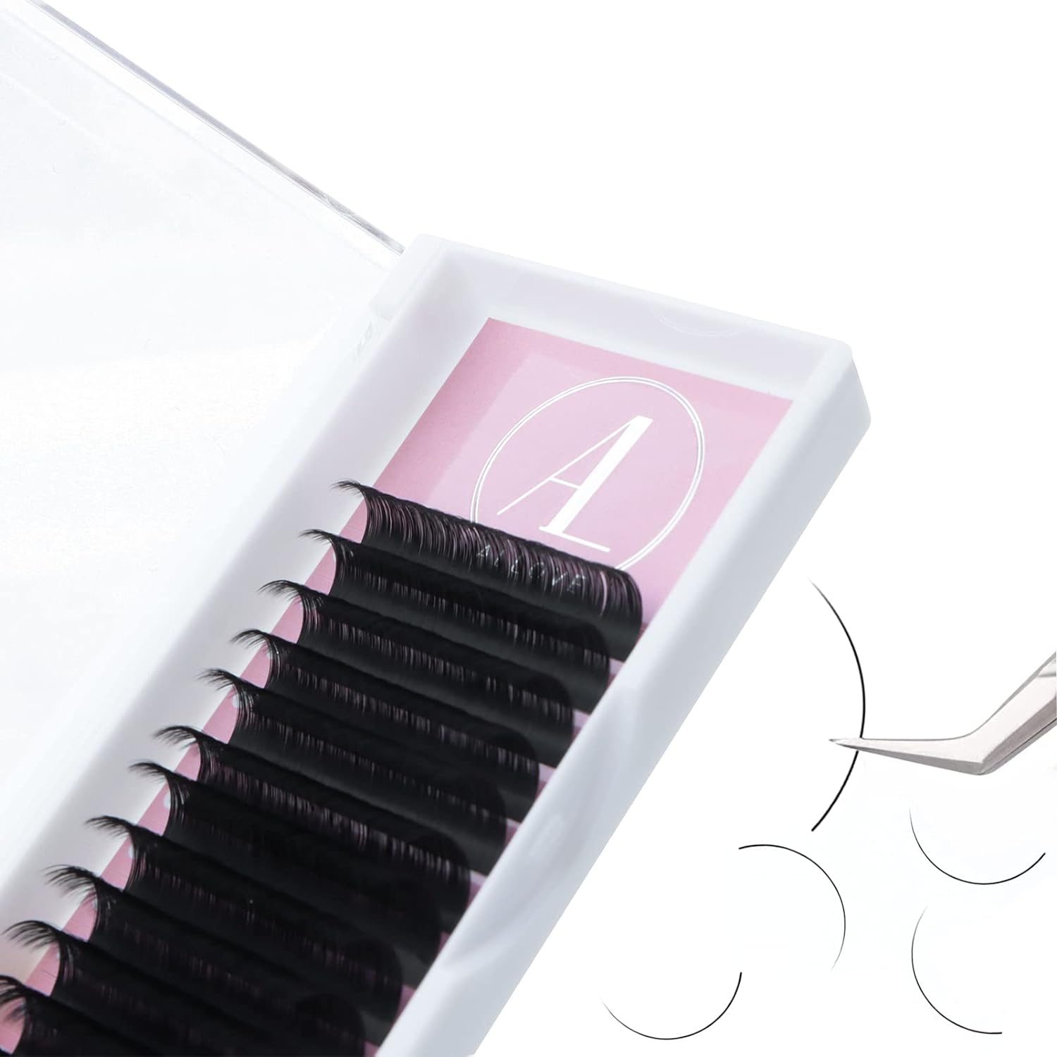 ALLOVE Cashmere Eyelash Extension Classic Lash Extensions 0.05 D Curl 8-15mm Mixed Tray Individual Volume Lash Extensions Lash Trays for Lash Extensions Supplies Single Eyelash Extensions