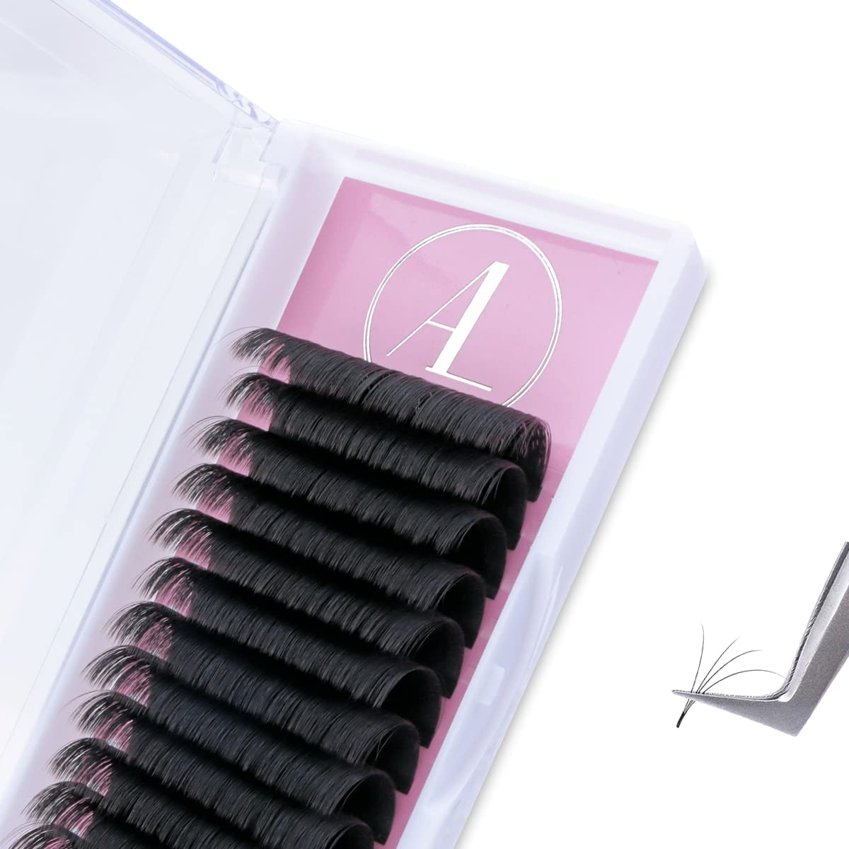 ALLOVE Eyelash Extension Cashmere Super Easy Fan Volume Lash Extensions 0.05mm DD Curl 15-20mm Mixed Tray Rapid Blooming Volume Lashes Self Fanning Lash Extension Supplies