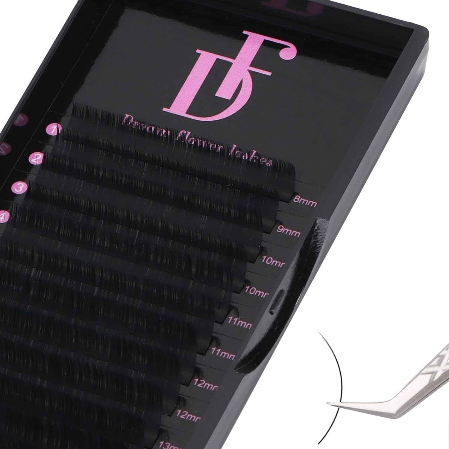 DF Lash Extension Volume Lashes Extension 0.05 CC Curl 8-15mm Mixed Tray Individual lash Extensions Classic Lash Extensions Soft Matte Black Single Eyelashes Professional Salon Use