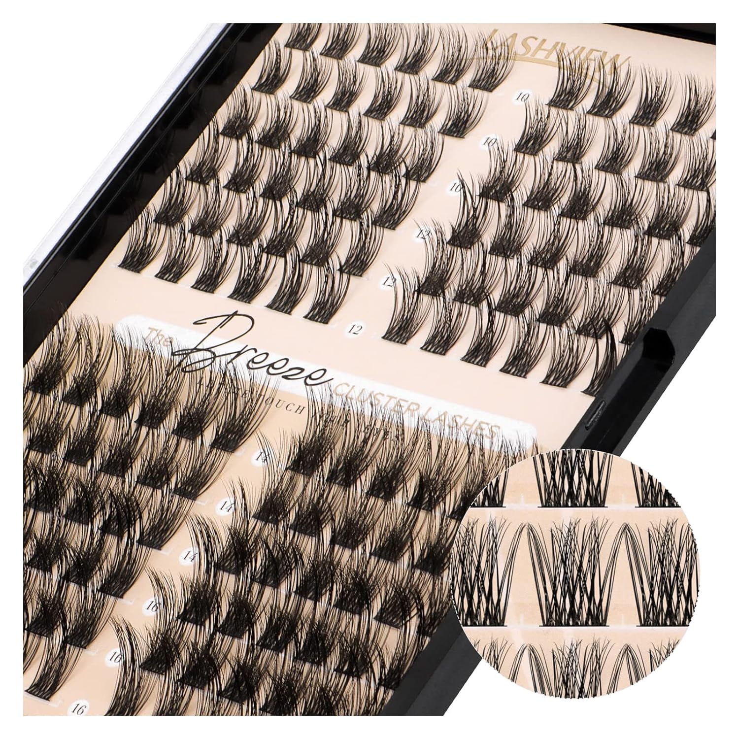  Lash Clusters, 144 Pcs Cluster Lashes, DIY Cluster Eyelash Extensions Mega Volume Reusable Individual Lashes Cluster Volume Look Super Thin Band & Soft(Volume,C-10-16mix)