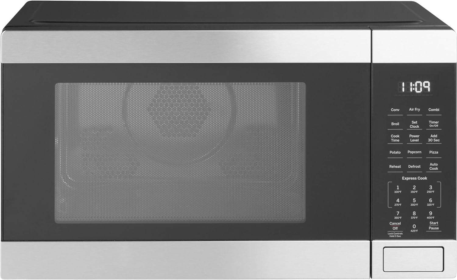 GE 1.0 Cu Ft Microwave Oven with Air Fryer, Broiler & Convection - 1050W, Stainless Steel