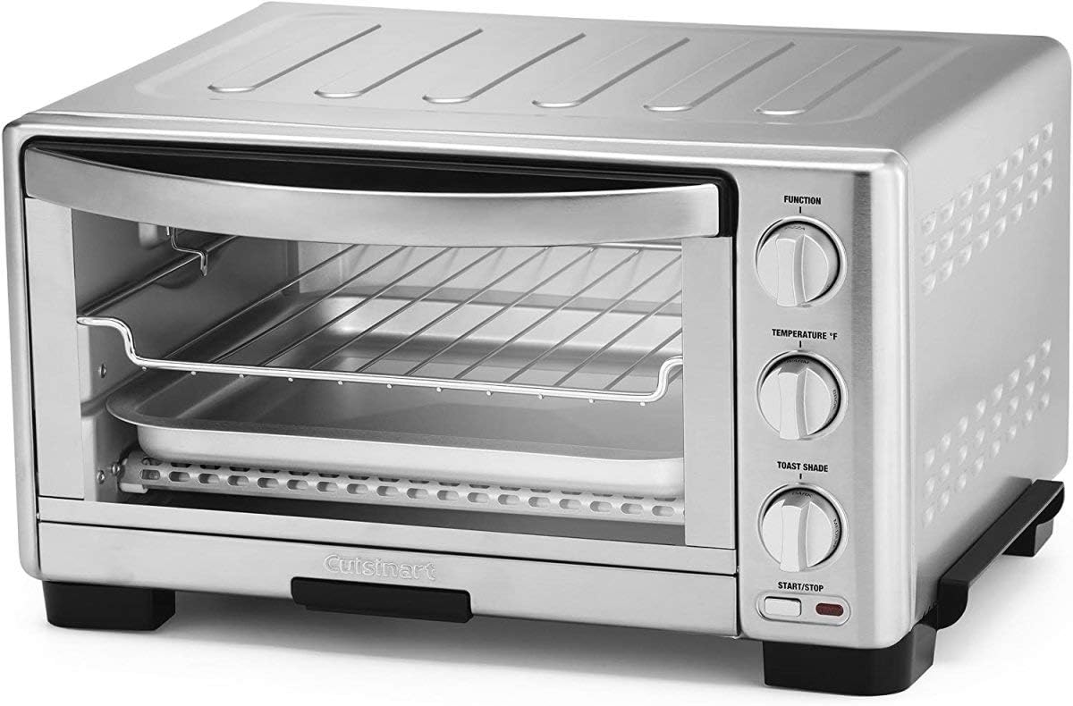 Cuisinart TOB-1010 Toaster Oven Broiler, 11.875 x 15.75 x 9, Stainless Steel