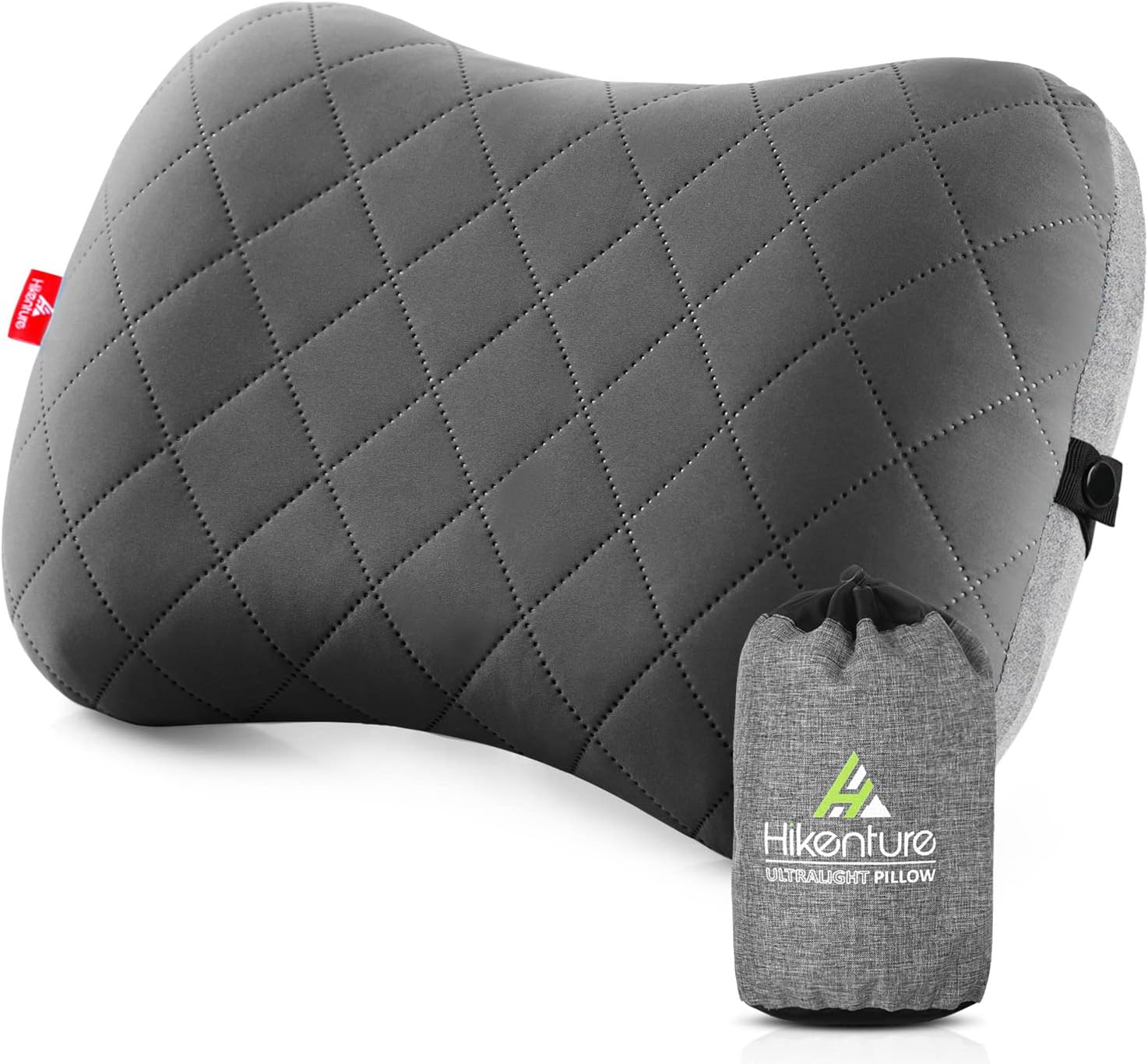 Hikenture Camping Pillow with Removable Cover - Ultralight Inflatable Pillow for Neck Lumbar Support - Upgrade Backpacking Pillow - Washable Travel Air Pillows for Camping, Hiking, Backpacking