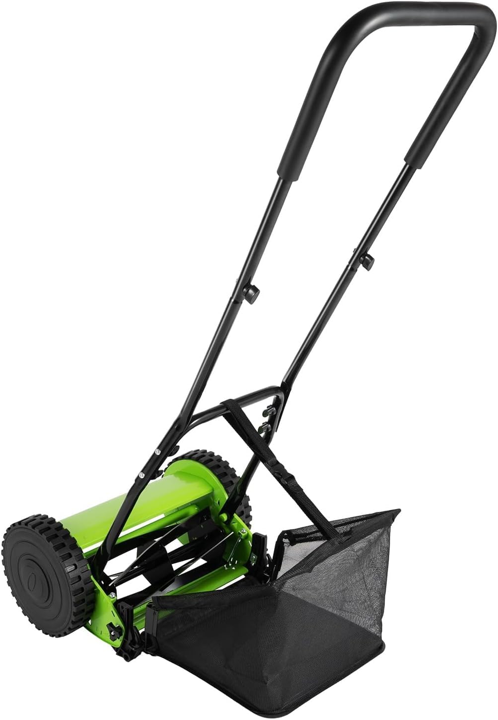 18-Inch Manual Lawn Mower 5-Blade Push Reel Lawn Mower w/Grass Catcher