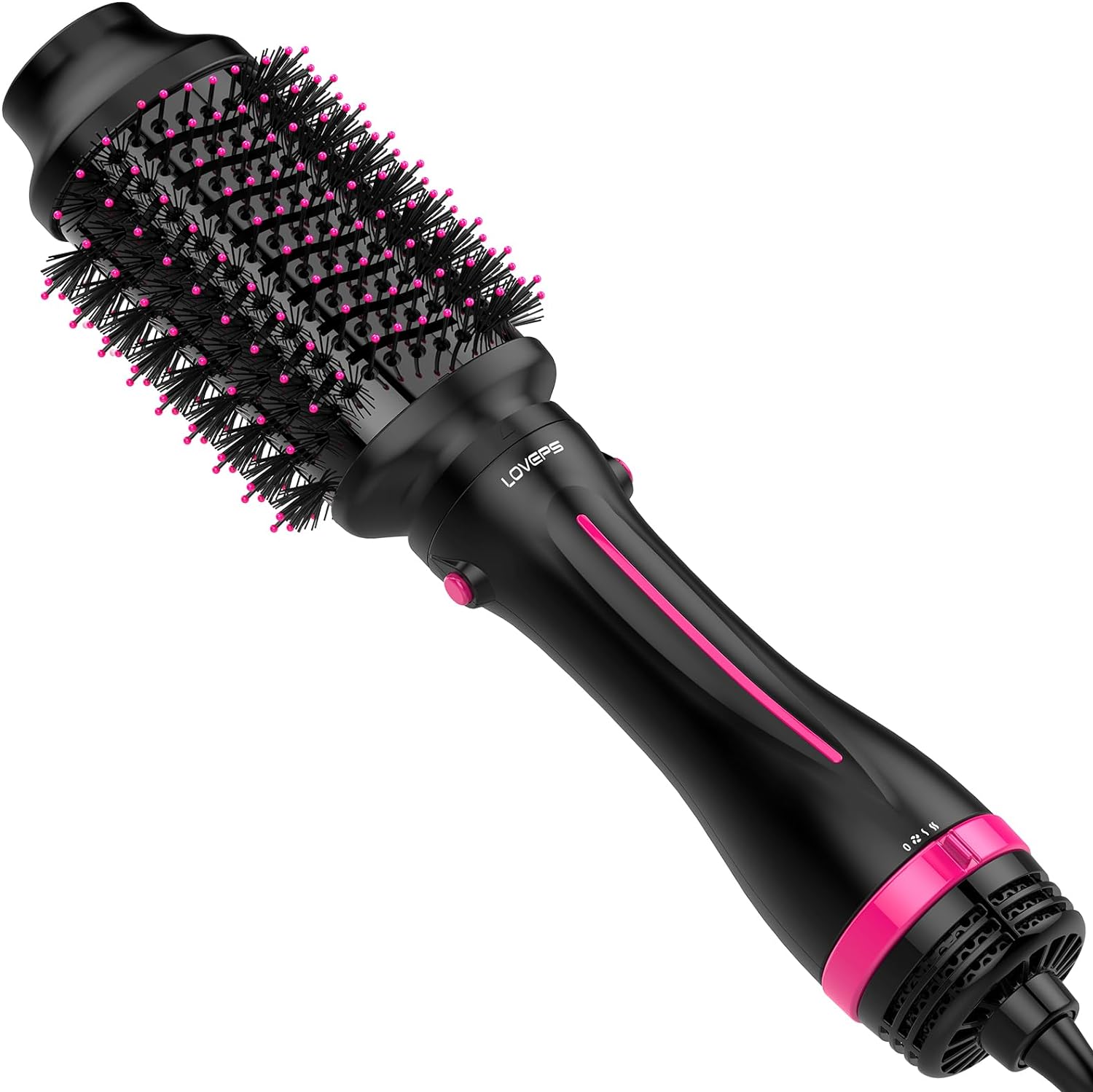 Blow Hair Dryer Brush One-Step Hot Air Brush and Volumizer, Oval Brush for Blow Drying, 4 in 1 Styling Tools for Women, Pink
