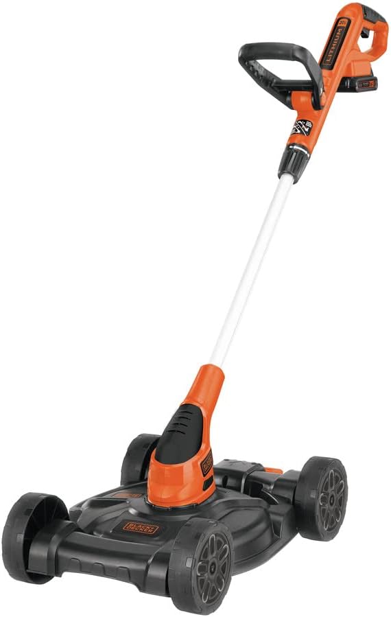 BLACK+DECKER Combination String Trimmer, Lawn Mower, and Edger, Cordless 3-in-1 (MTC220)