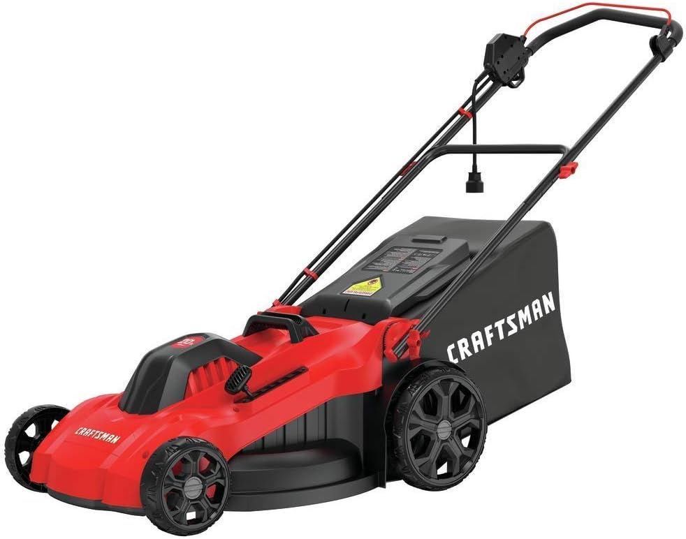 CRAFTSMAN Electric Lawn Mower, 20-Inch, Corded, 13-Ah (CMEMW213), Red