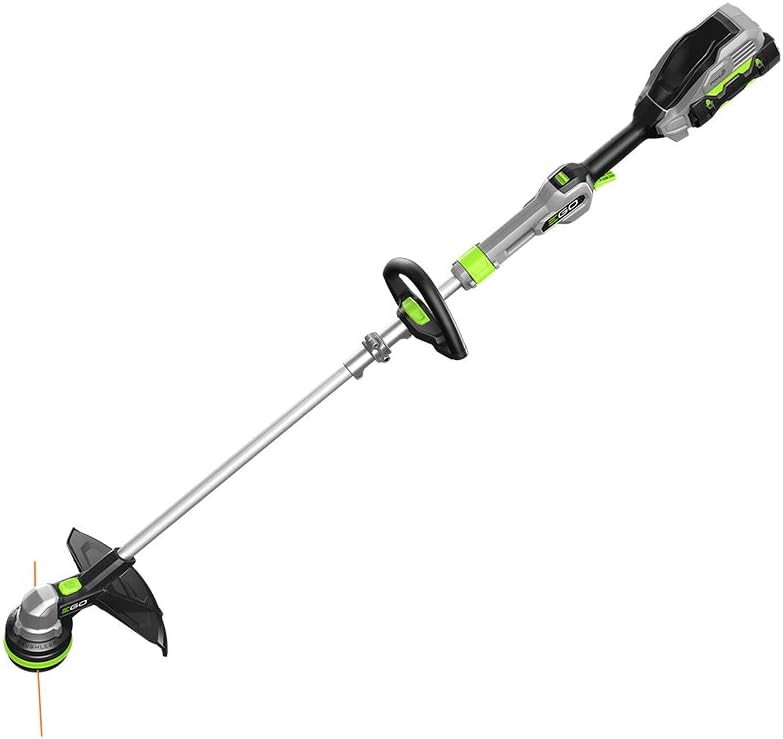 EGO ST1511T 15-Inch 56-Volt Lithium-Ion Cordless String Trimmer Kit Alu Foldable Shaft Battery and Charger Included, 15in Powerload/Telescopic/Gauge(2.5AH), Black