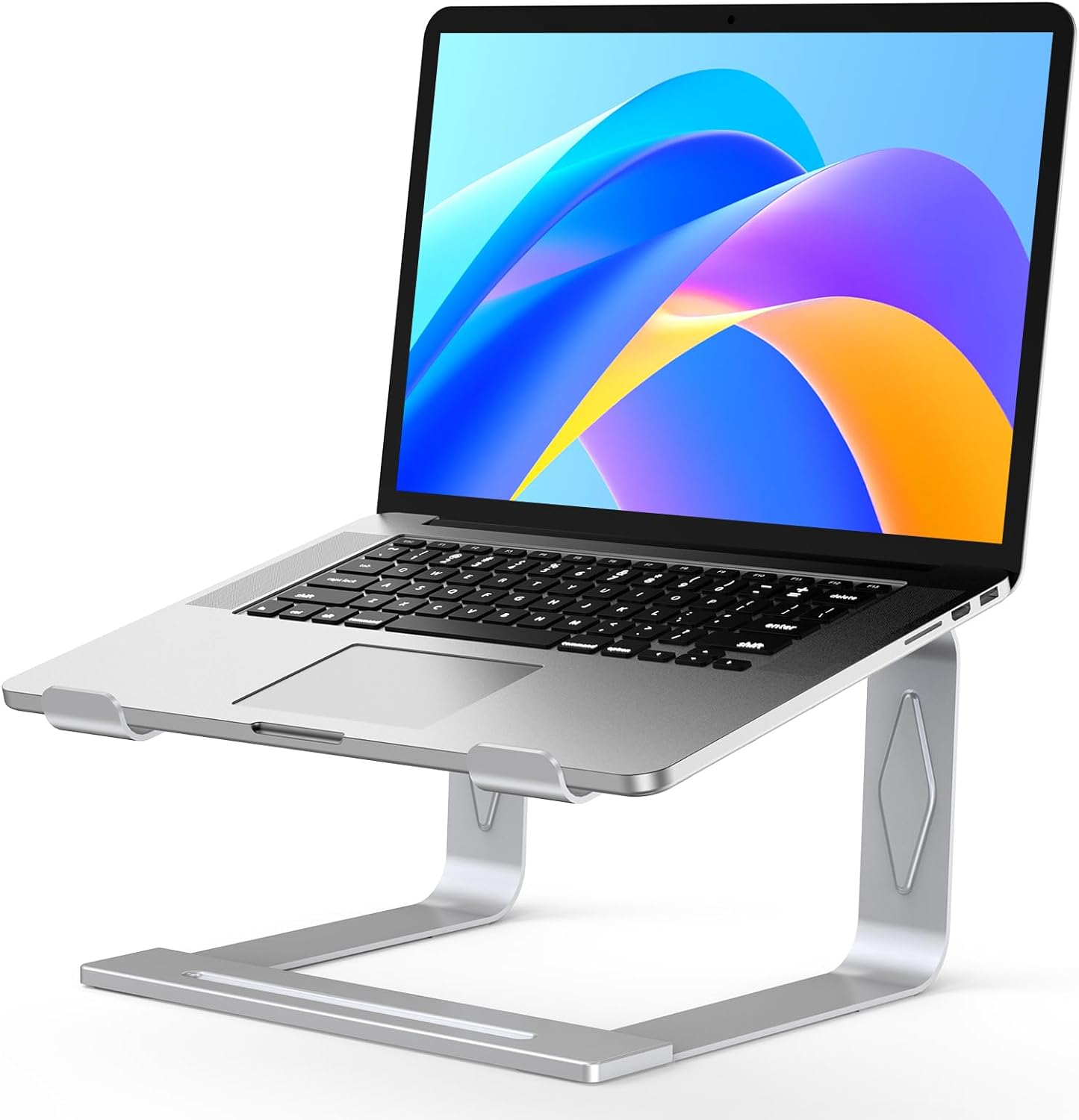 I was looking for a basic simple laptop stand to raise my laptop up off the desk to eye level. When it came i was skeptical because in came in a small box. But i gave it a shoot, assembled with for screws, took like 1 minute to put together. It is sturdy and holds the laptop at a good angle.