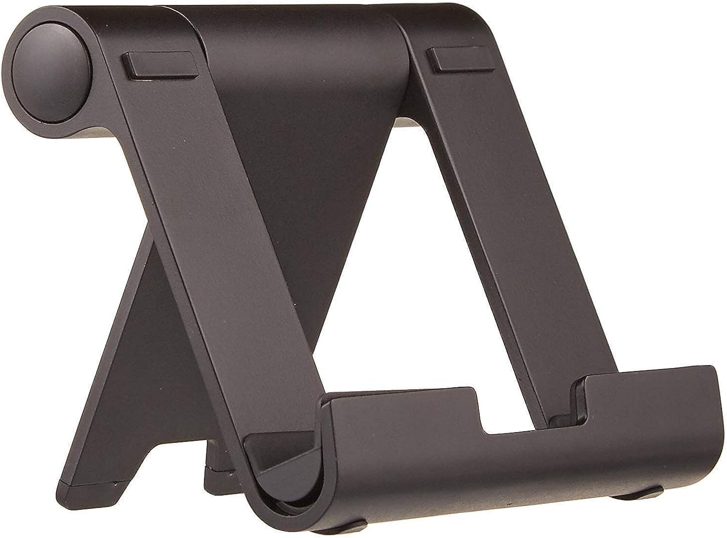 I purchased this rack to hold my new 10th Generation iPad which is just over 9 1/2 inches wide. I was surprised to see how small the rack is, only 3 3/4 inches wide and about 3 inches tall. But it is strong and sturdy and easily supports my iPad. It takes up very little space on my table if Im not using it. Easy to adjust, a button at the top left corner that you just press on. There is a separate piece that fits in the curved rack if needed for padding. The curved rack at the bottom is too nar