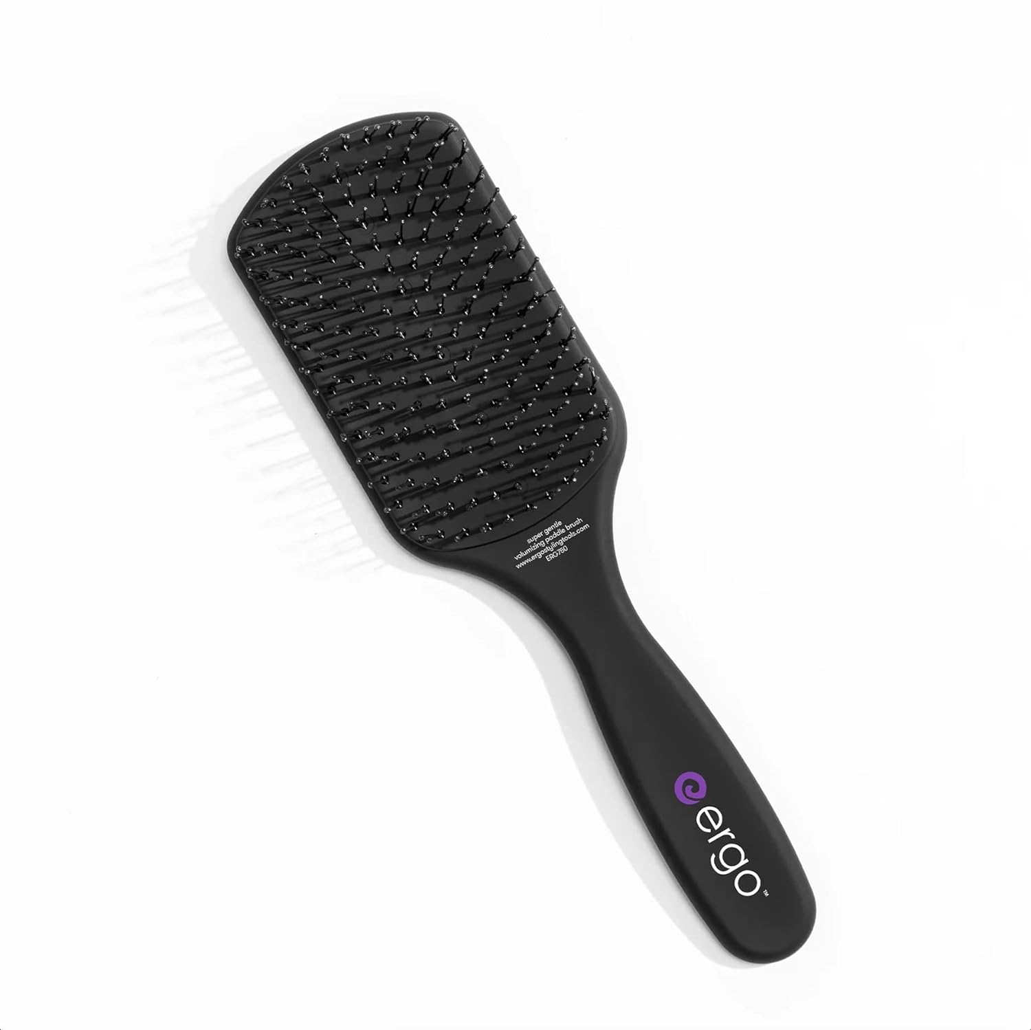 Super Gentle Mini Paddle Brush - Small Detangling Hair Brush for Wet and Dry Use - Essential Hair Care, Styling, Blow Drying Tool (ERG750)