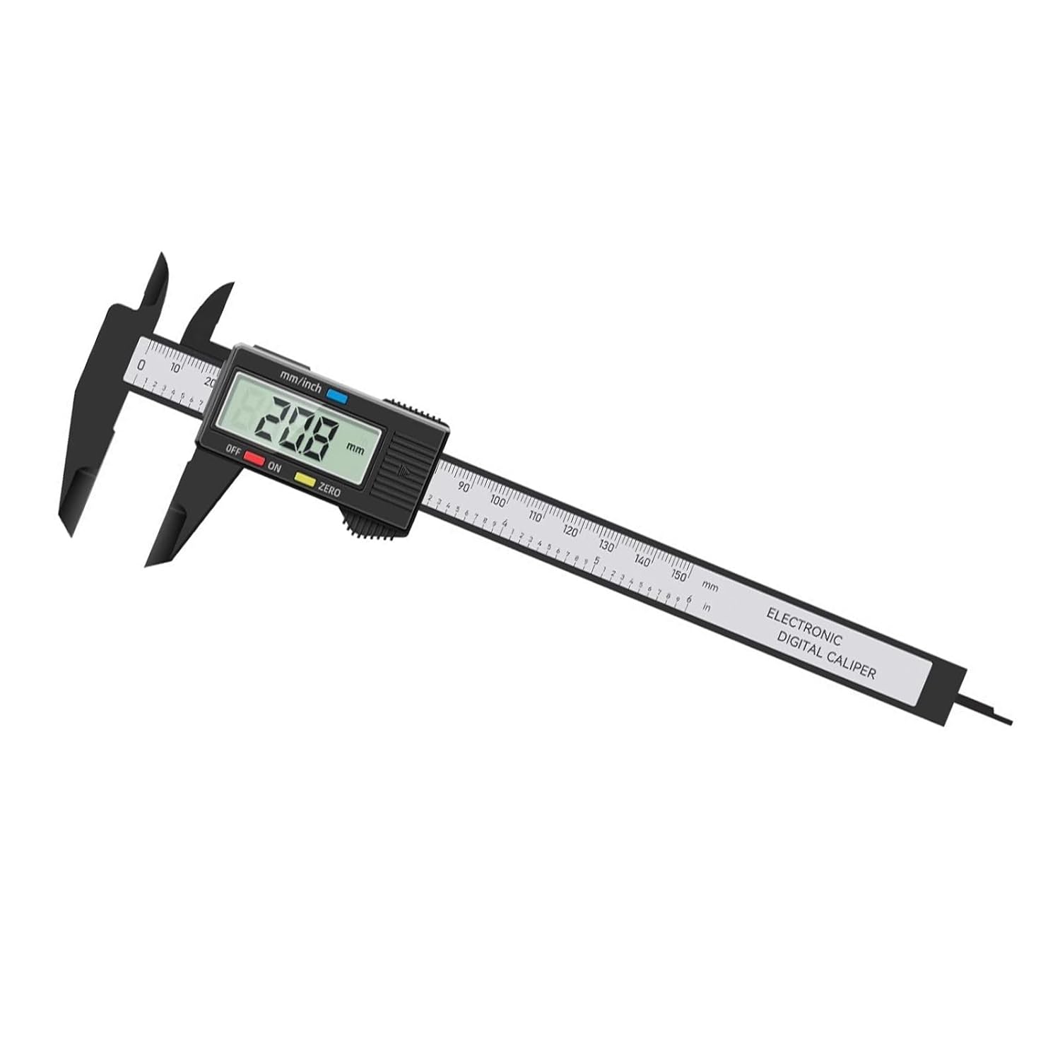 Digital Caliper, Caliper Measuring Tool with, Electronic Micrometer Caliper with Large LCD Screen, Auto-Off Feature, Inch and Millimeter Conversion Upgraded Calipers 6 inchPlastic Case