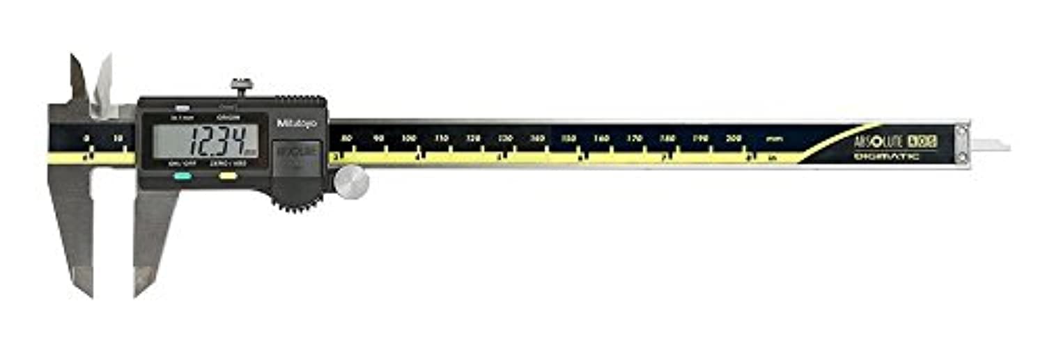 Mitutoyo 500-197-30 Advanced Onsite Sensor (AOS) Absolute Scale Digital Caliper, 0 to 8/0 to 200mm Measuring Range, 0.0005/0.01mm Resolution, LCD