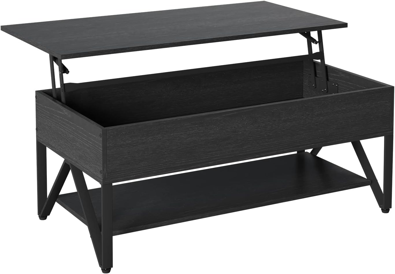 Novilla Lift Top Coffee Table with Storage 40 Inch Wood Lift Up Center Table for Living Room Tea Table with Hidden Compartment Rising Tabletop Table Cocktail Table, Black