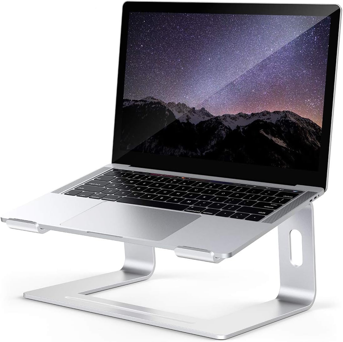 Laptop Stand for Desk, Detachable Laptop Riser Notebook Holder Stand Ergonomic Aluminum Laptop Mount Computer Stand, Compatible with MacBook Air Pro, Dell XPS, Lenovo More 10-18 Laptops