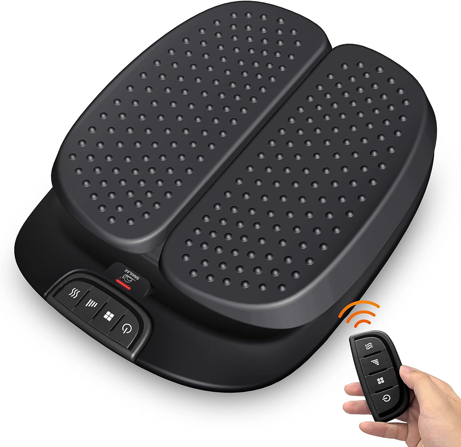 Snailax Foot Massager Machine with Heat,Remote Control,Adjustable Vibration Feet Massager Machine Increased Blood Circulation,Plantar Fasciitis, Stress Relief(Black)