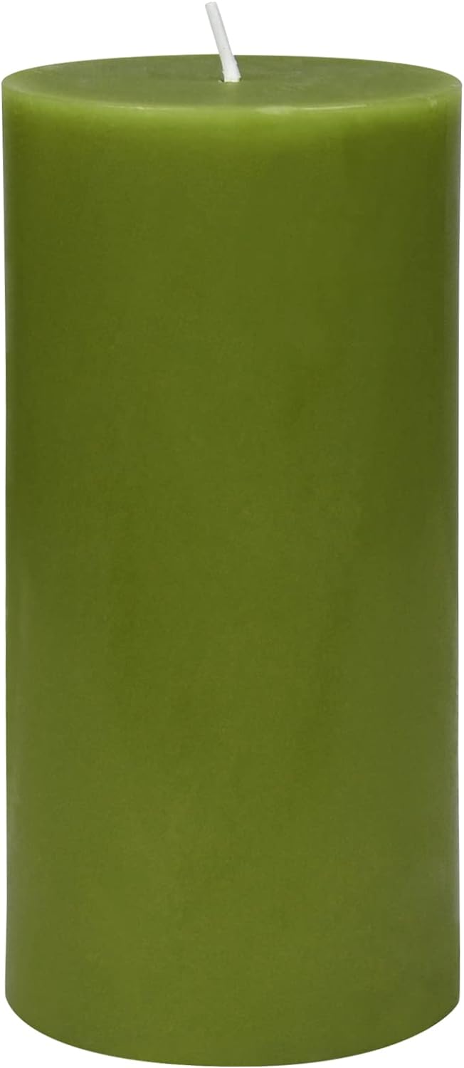 Pillar Candle, 3 by 6-Inch, Sage Green