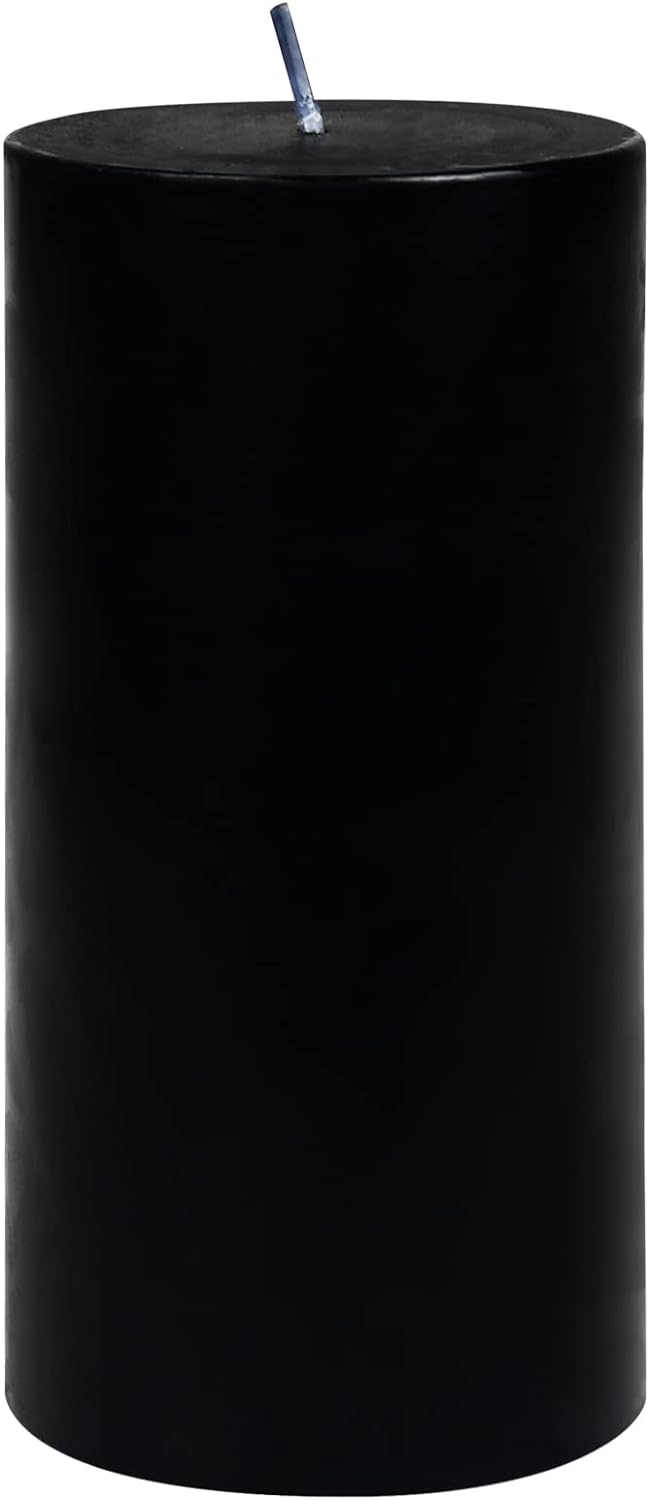 Pillar Candle, 3 by 6-Inch, Black