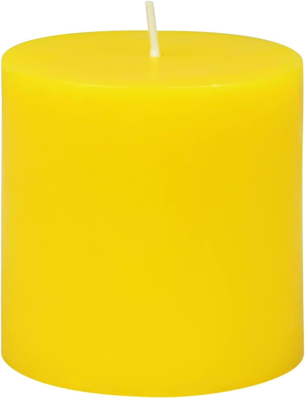 Pillar Candles, 3 by 3-Inch, Yellow Citronella