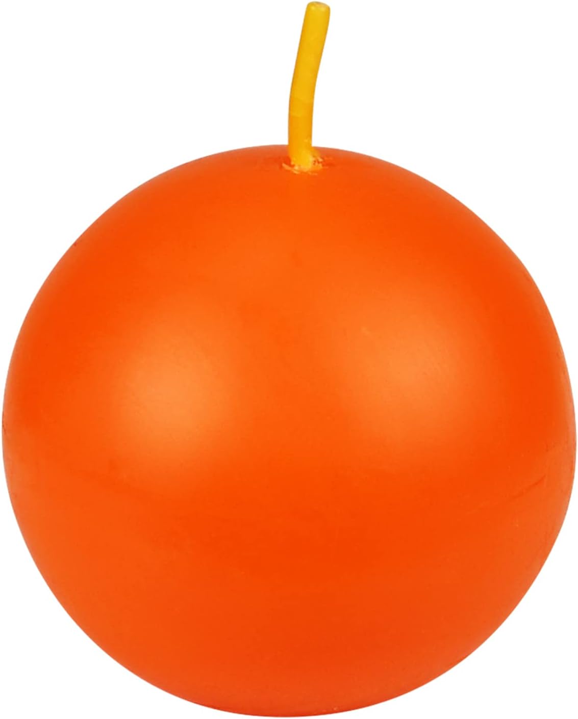 6-Piece Ball Candles, 3-Inch, Orange