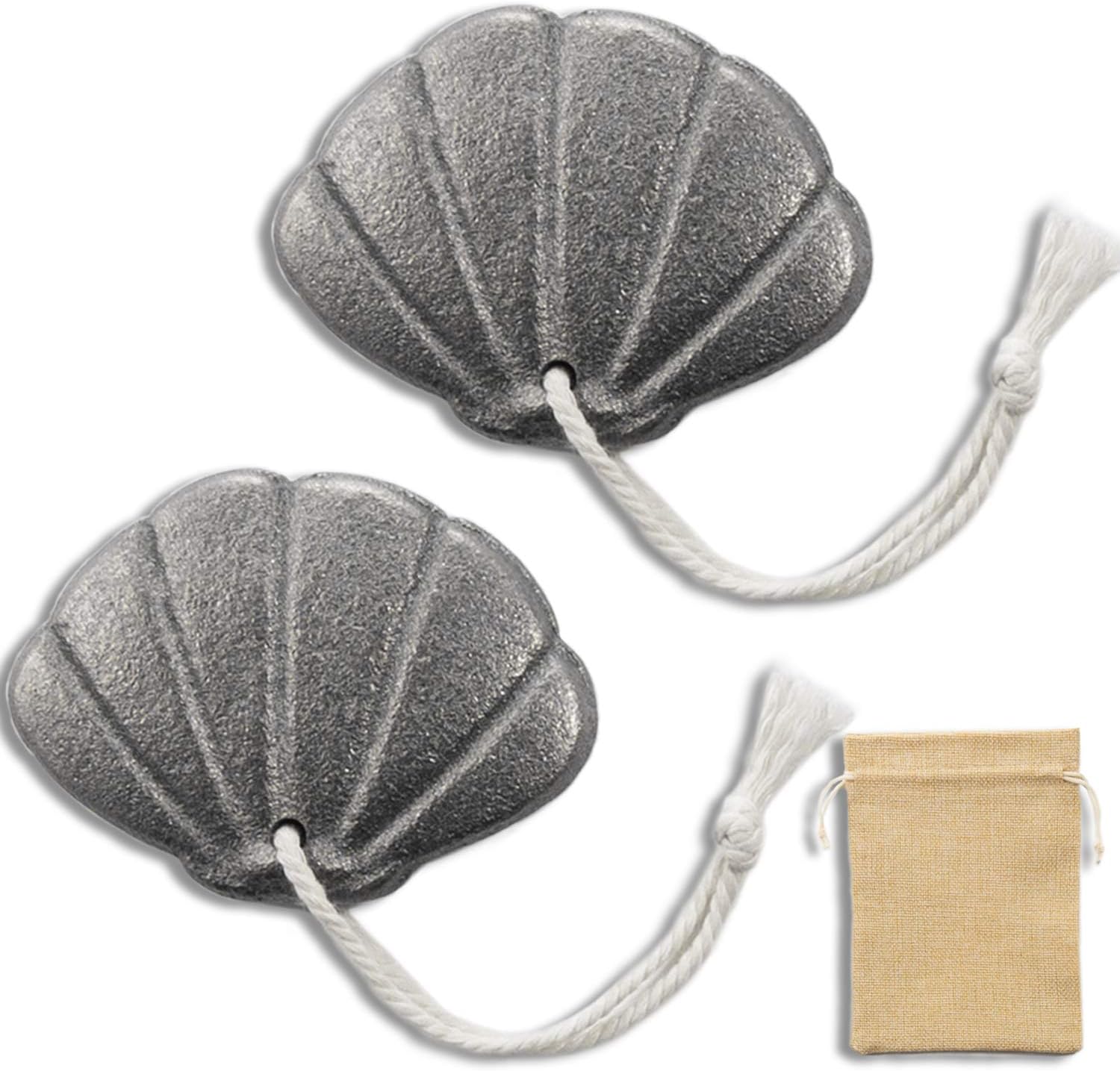 2 Packs of Iron Seashell with Bag-A Natural Source of Iron to Reduce The Risk of Iron Deficiency,an Effective and Safe Cooking Tool to Add Iron to Food,Ideal for Pregnant Women Vegans Athletes