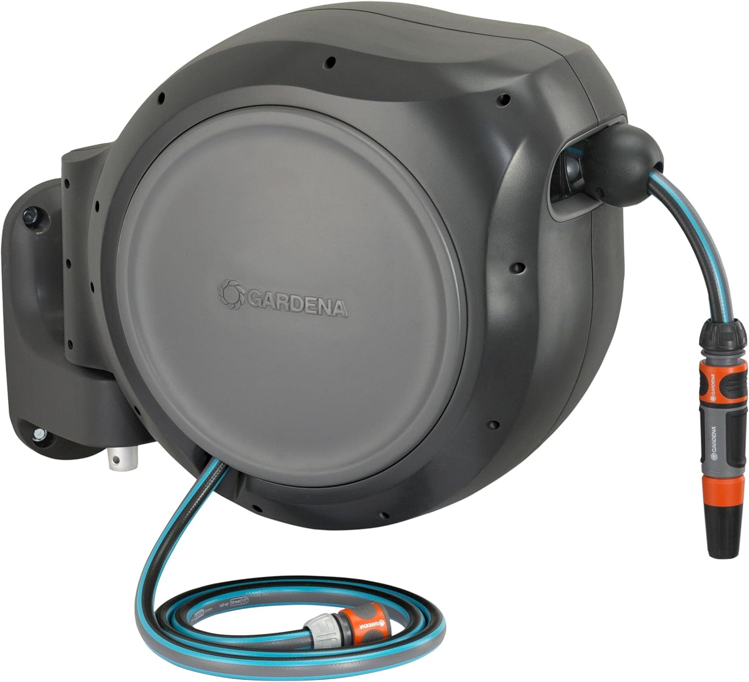 GARDENA 8050 82' (25M) Wall Mounted Retractable Reel with Hose Guide