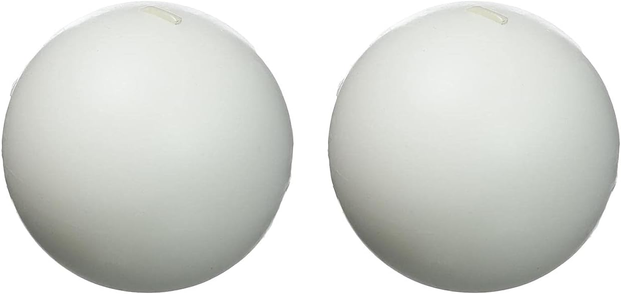 6-Piece Ball Candles, 3-Inch, White (Two Pack)