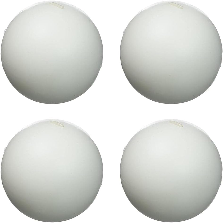 6-Piece Ball Candles, 3-Inch, White (Four Pack)