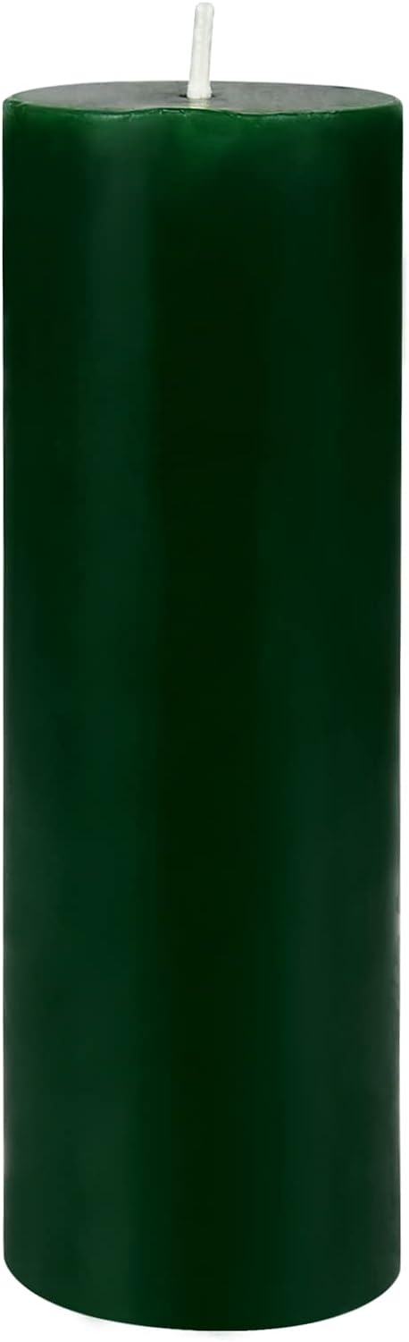 Pillar Candle, 2 by 6-Inch, Hunter Green