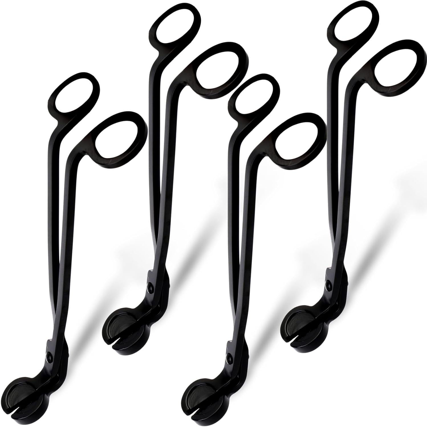 4 Pack Candle Wick Trimmer, Stainless Steel Wick Clipper Cutter, Matte Black Wick Candle Scissor, Reaches Deep Into Candles to Cut Spent Wicks