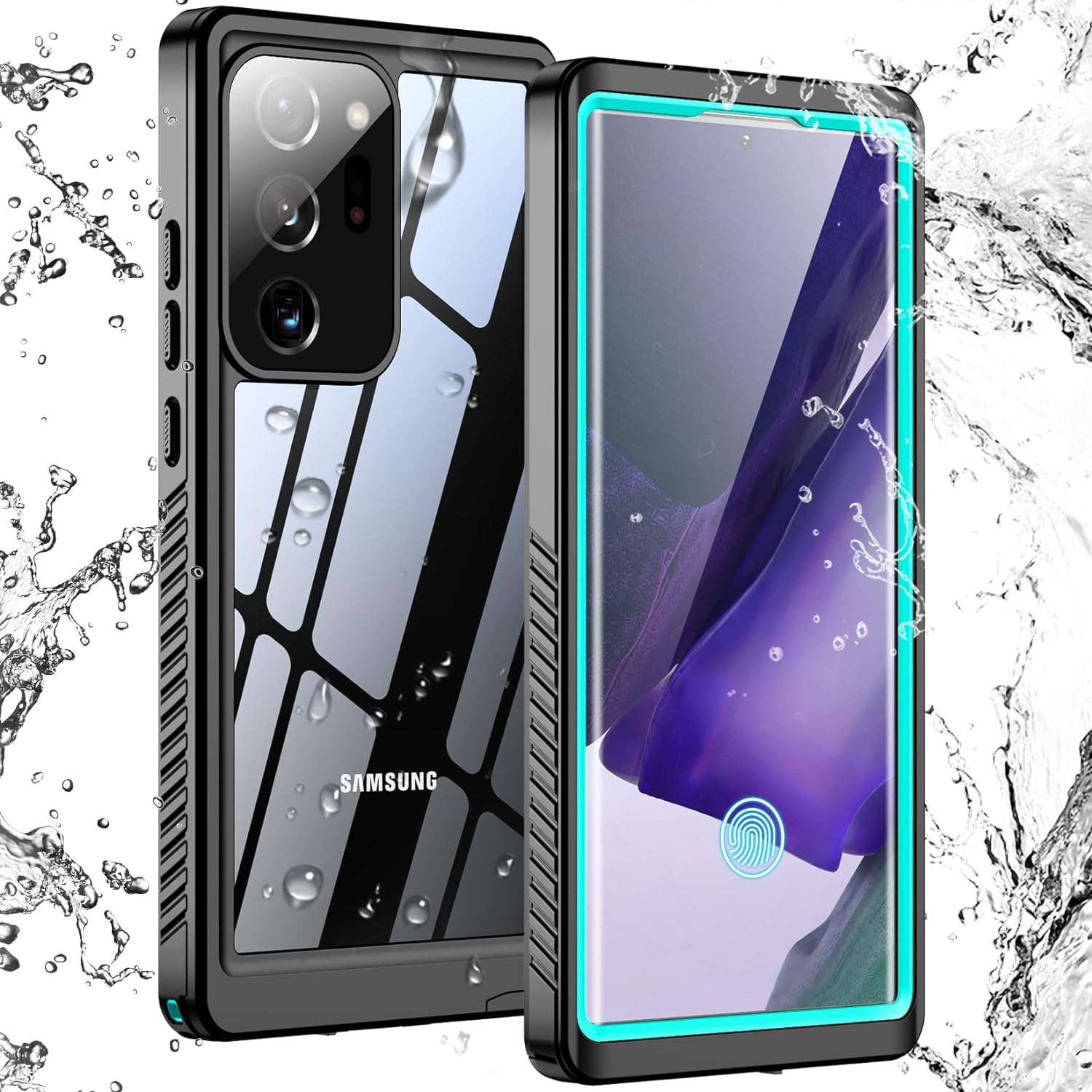 Temdan for Samsung Galaxy Note 20 Ultra Case Waterproof, Built in Screen Protector 360 Full Body Heavy Duty Shockproof IP68 Waterproof Note 20 Ultra Case for Samsung Note 20 Ultra 5G 6.9(Teal)