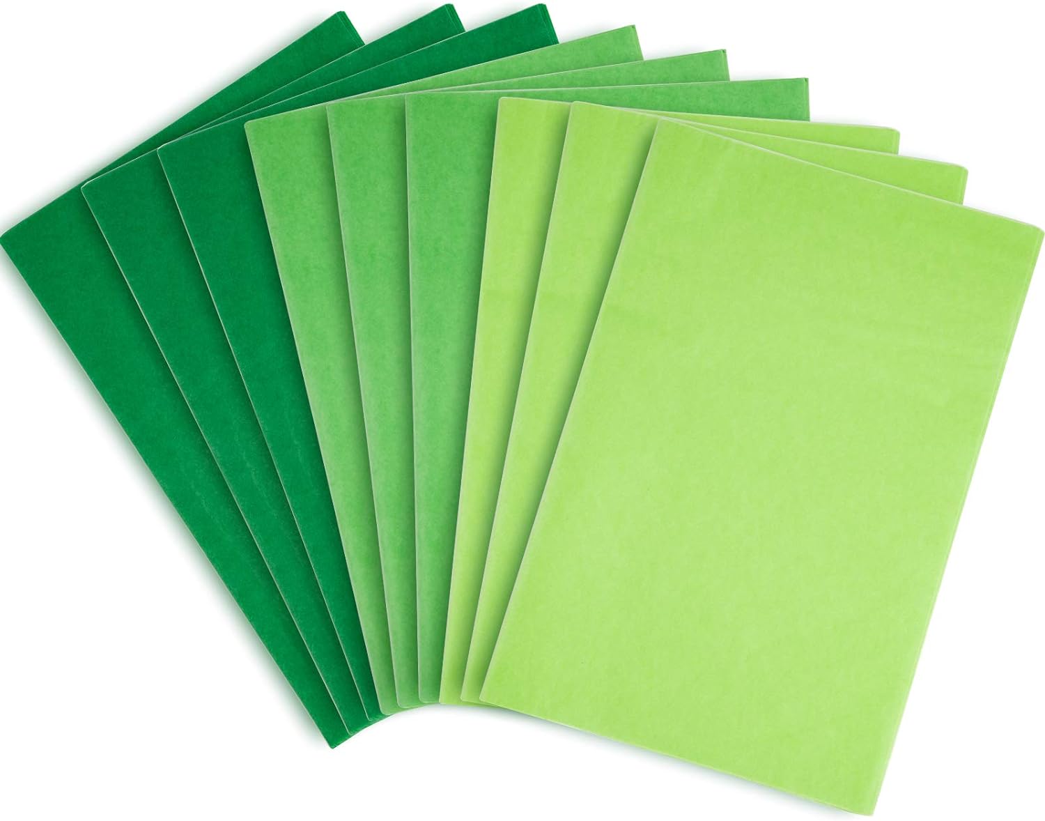 Whaline 120 Sheet Gradient Green Tissue Paper Assorted Green Gift Wrapping Paper 15 x 20 Inch Gift Wrap Tissue Paper Art Paper Crafts for DIY Gift Wrapping Birthday Easter Wedding Baby Showe, 3 Colors