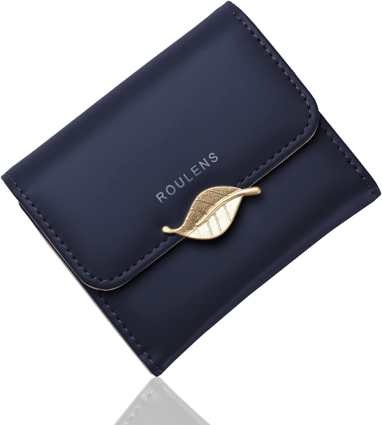 Wallet for Women RFID Blocking PU Leather Leaf Pendant Card Holder Phone Checkbook Organizer Zipper Coin Purse