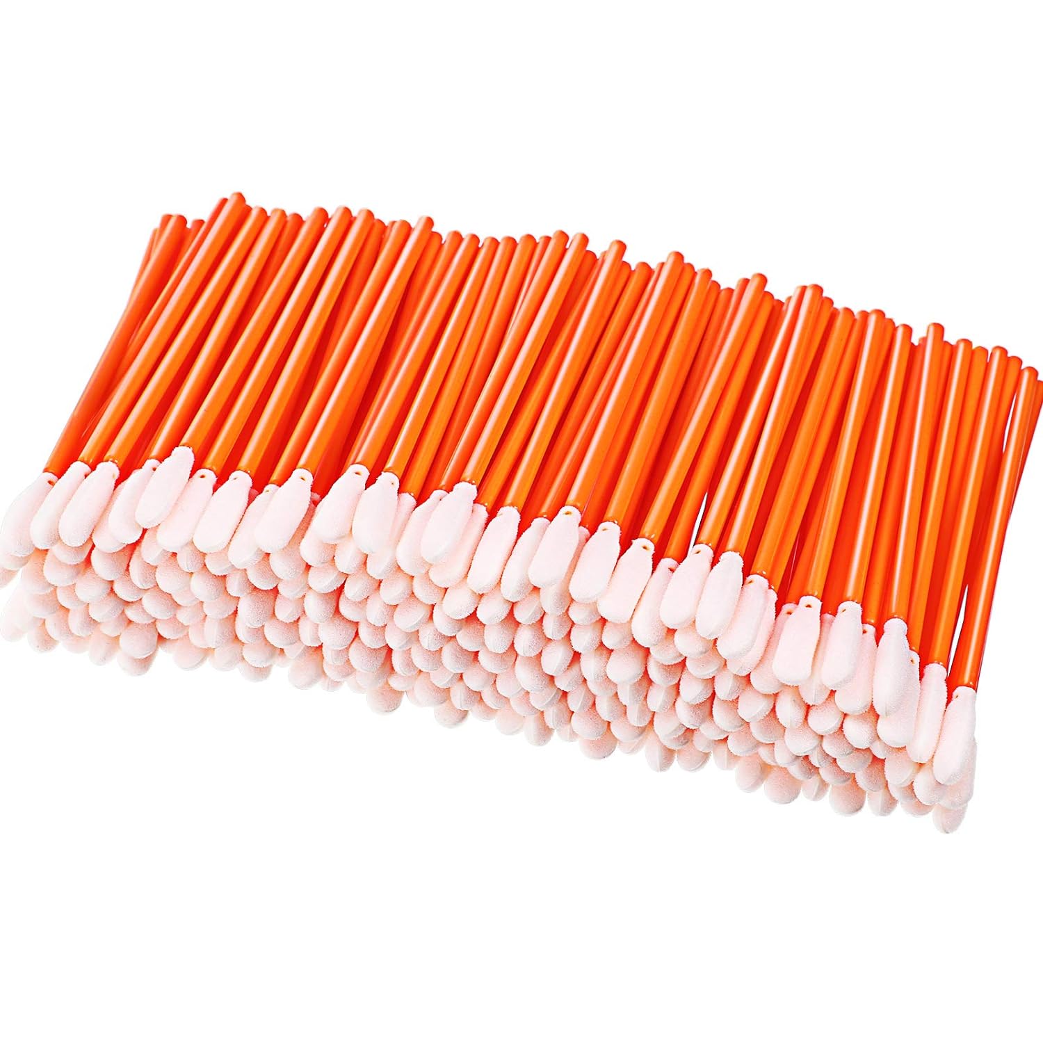 Chinco 200 Pieces Foam Swab Cleaning Swab Foam Tips Sponge Stick for Inkjet Printer Print Head Camera Optical Lens Optical Equipment (Orange)