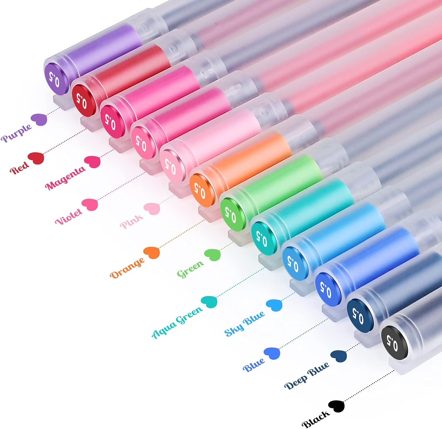 Colorful Fine Point Pens for Bullet Journaling, Note Taking, Writing, Drawing, Coloring - Cute Japanese Stationery with Gel Ink