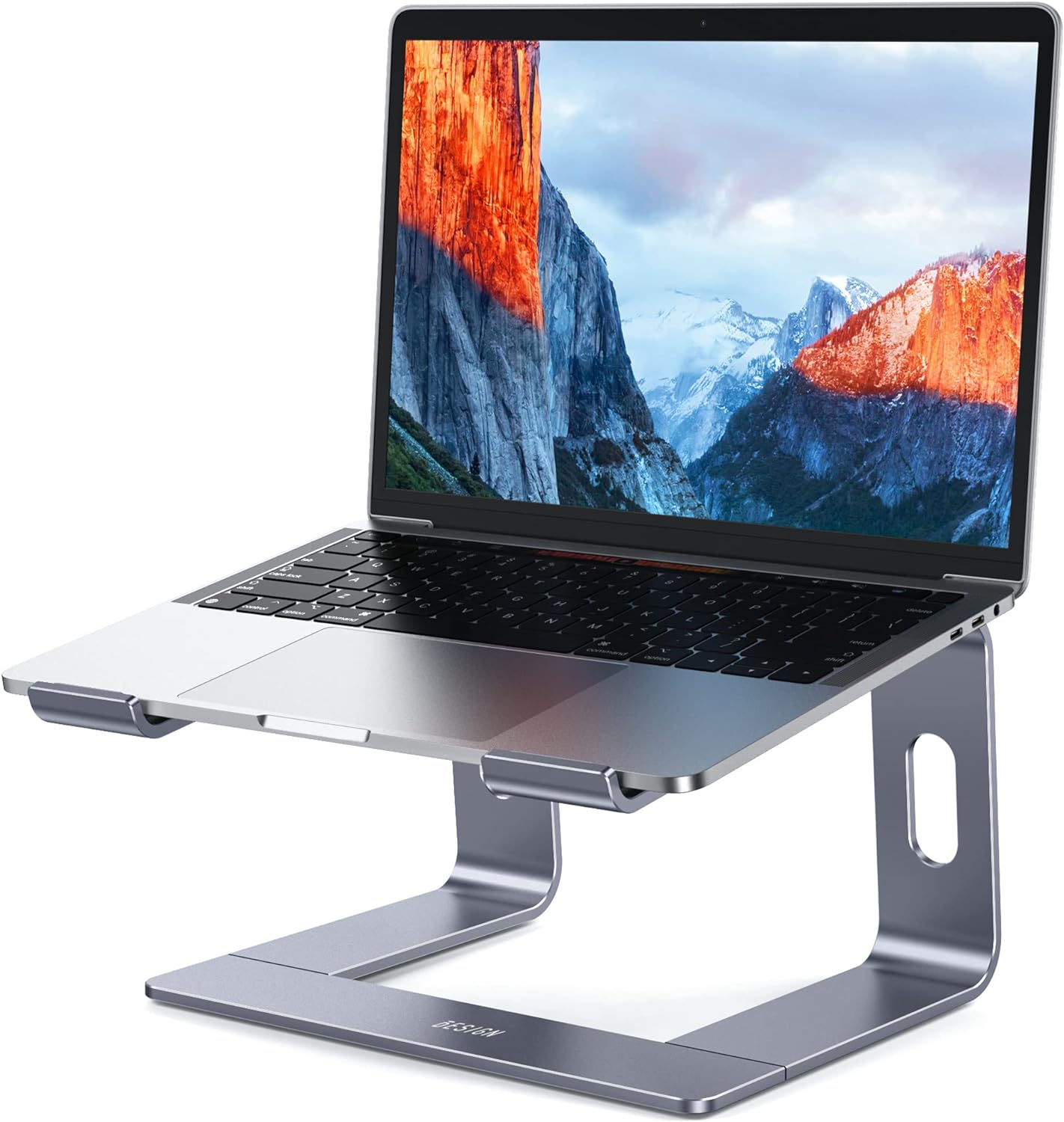 BESIGN LS03 Aluminum Laptop Stand, Ergonomic Detachable Computer Stand, Riser Holder Notebook Stand Compatible with MacBook Air Pro, Dell, HP, Lenovo More 10-15.6 Laptops, Space Gray