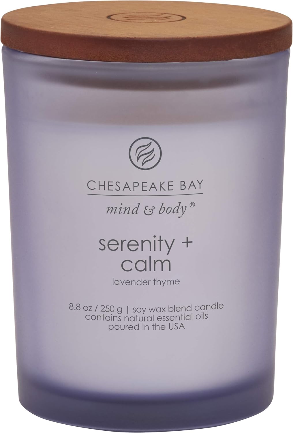 Chesapeake Bay Candle Scented Candle, Serenity   Calm (Lavender Thyme), Medium Jar, Home Dcor, Orange