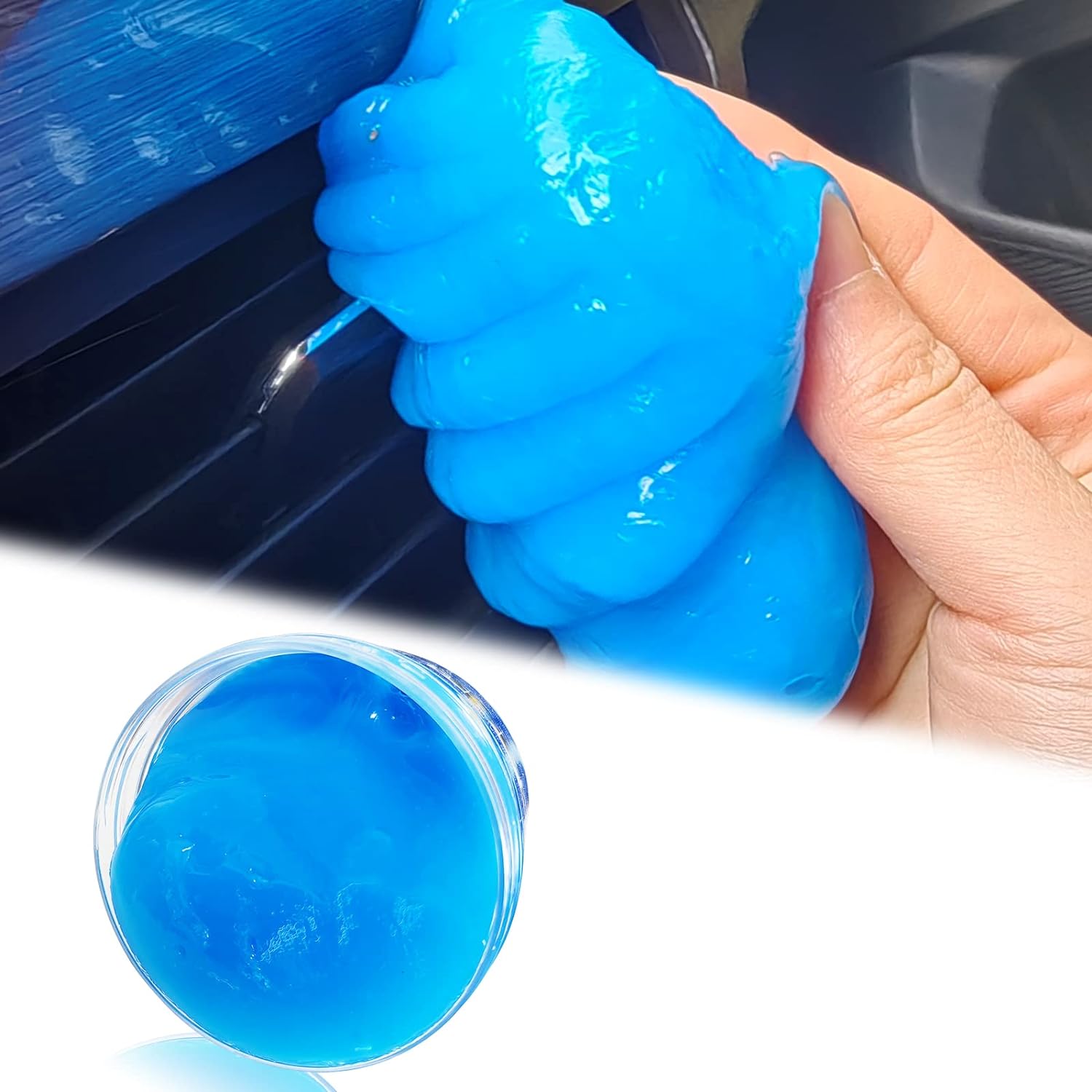 Car Cleaning Kit, Car Cleaning Gels, Universal Auto Detailing Tools Car Interior Cleaner Putty, Dust Cleaning Mud For PC Tablet Laptop Keyboard,Air Vents, Camera, Printers, Calculator, Blue