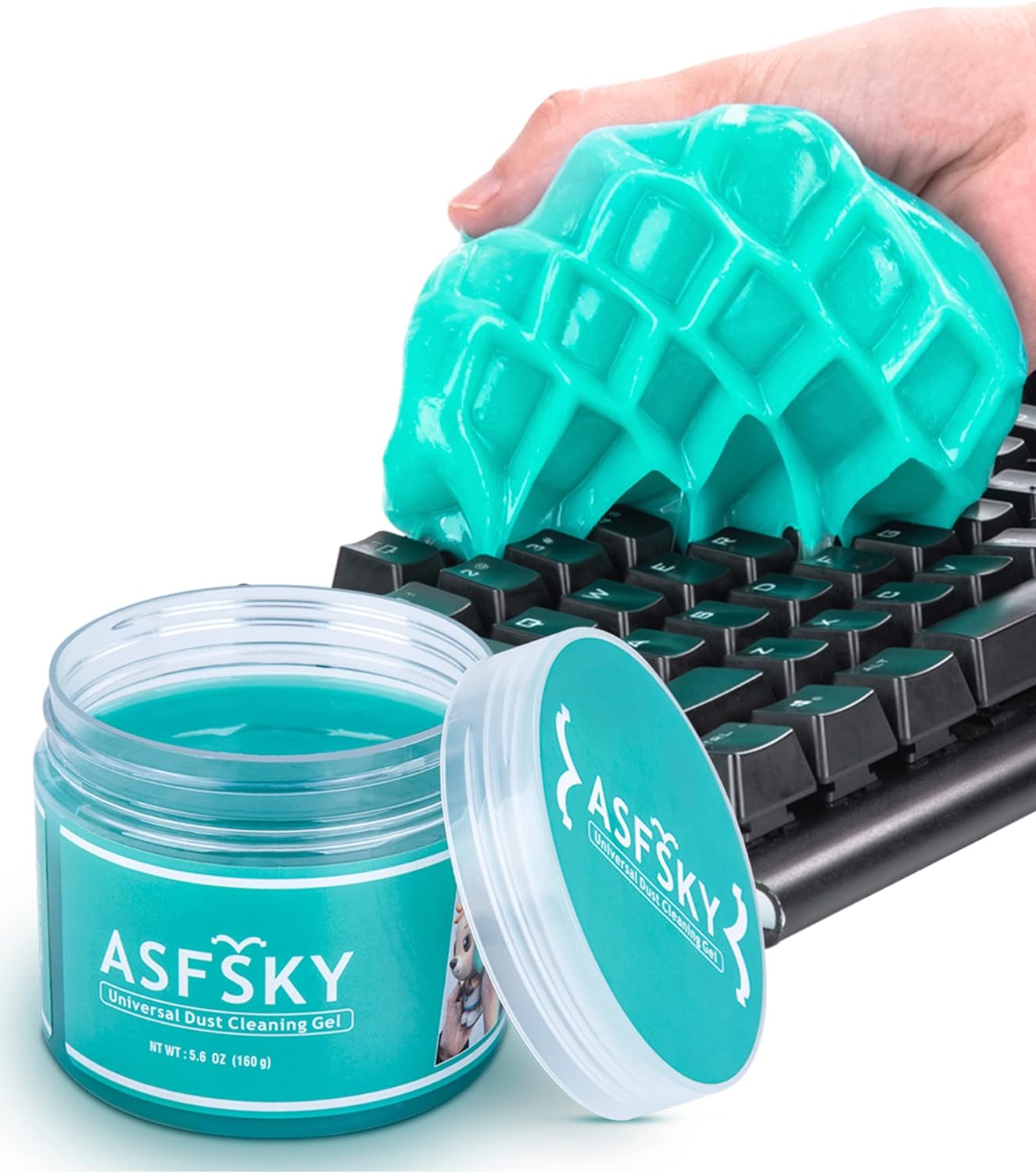 ASFSKY Car Putty Car Cleaning Gel Car Cleaner Gel Detailing Putty Dust Cleaning Tool for PC Tablet Laptop,Car Vents,Car Interiors,Home,Printers,Electronics Cleaning Putty,Pet Hair