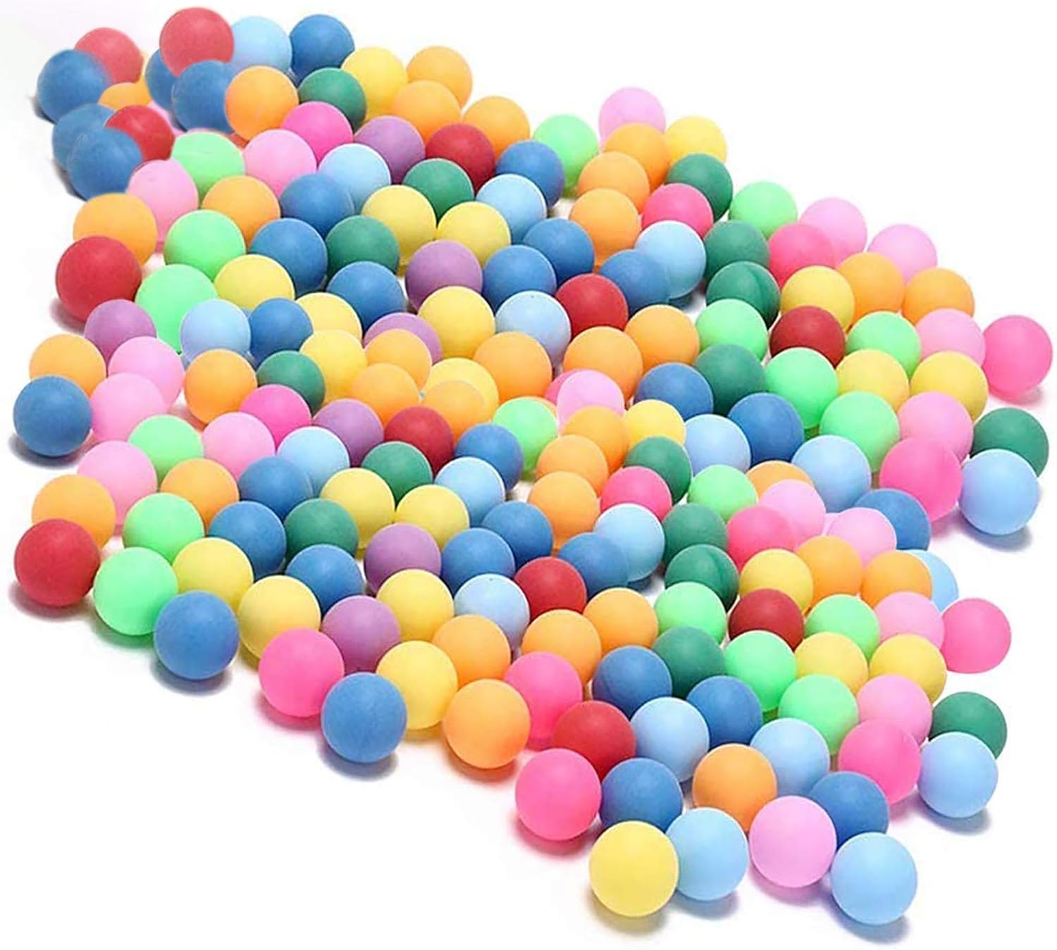 KEVENZ 60 or 120 Pack Ping Pong Balls, 40+mm Assorted Color Table Tennis Balls, Multi-Color Pong Balls for Pong Games, Arts and Craft, Party Decoration, Not for Ball Pit