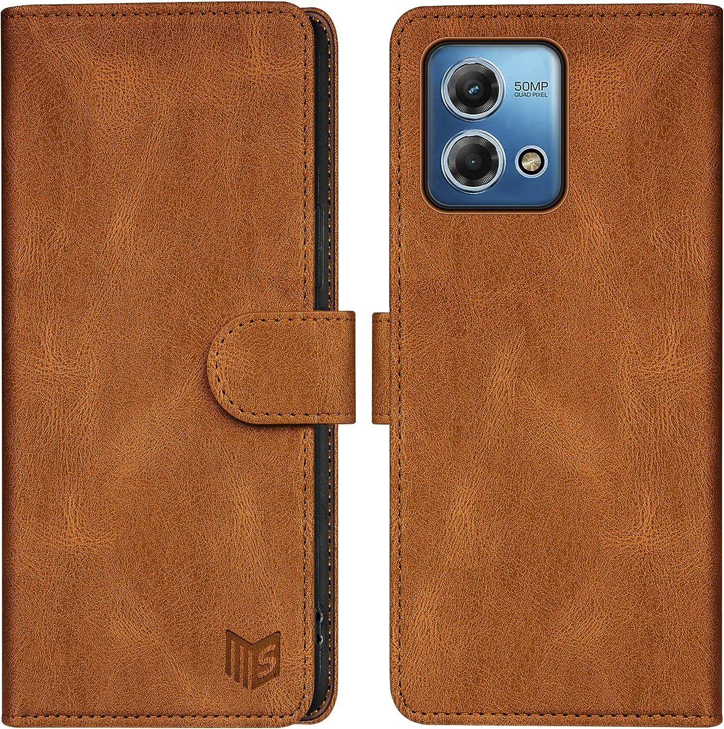 SUANPOT for Moto G Stylus 5G 2023 Wallet case RFID Blocking Credit Card Holder, Flip Folio Book PU Leather Phone case Shockproof Cover Women Men for Stylus 5G 2023 case Light Coffee