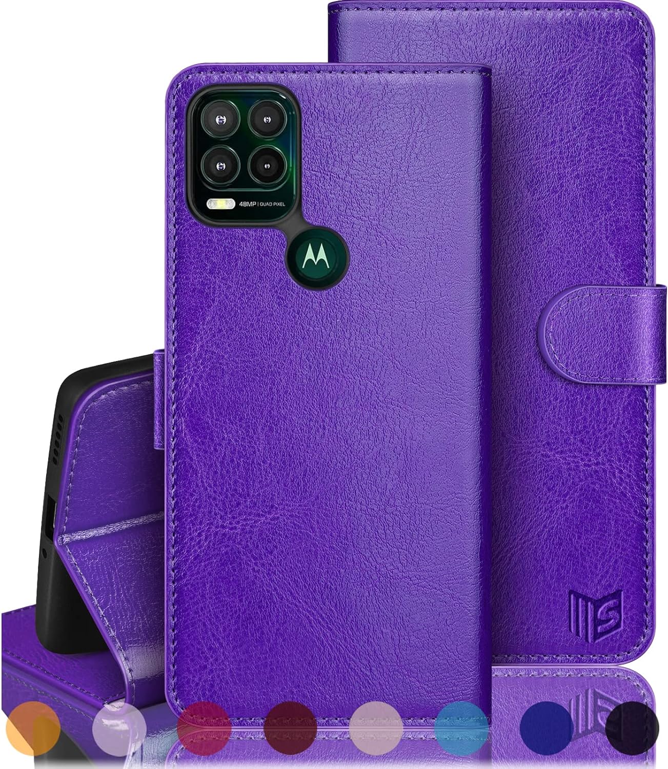 SUANPOT RFID Blocking for Motorola Moto G Stylus 5G (Non 2022) with Wallet case Credit Card Holder,PU Leather Flip Folio Book Phone case Cover Women Men for MotoG Stylus 5G case(Purple)