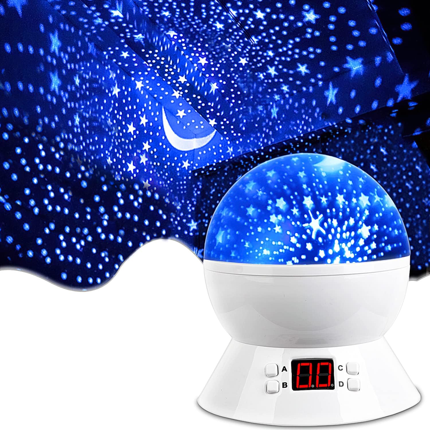 Star Night Light Projector for Kids with Timer - Glow in The Dark Stars and Moon, Best Gift for 1-14 Years Old