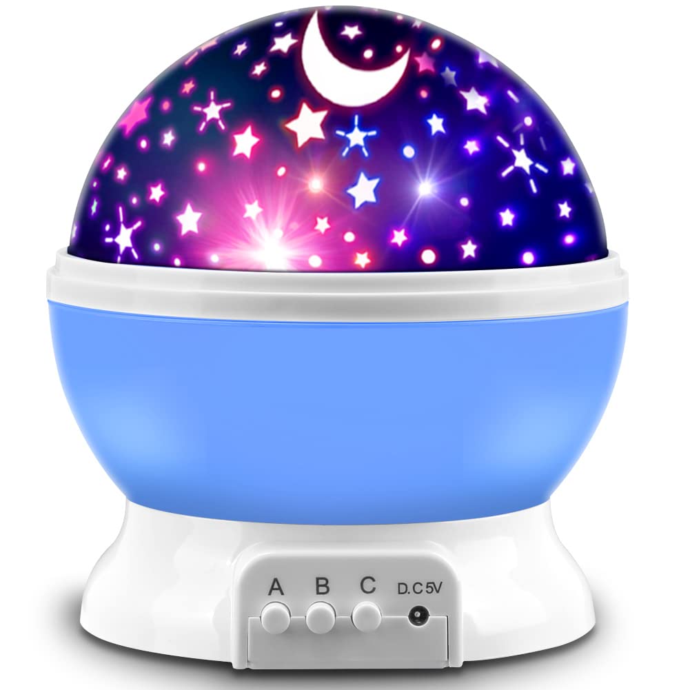 Star Projector, Night Light Lamp Fun Birthday Gifts for 1-4-6-14 Year Old Girls and Boys Kids Bedroom Decor -Blue