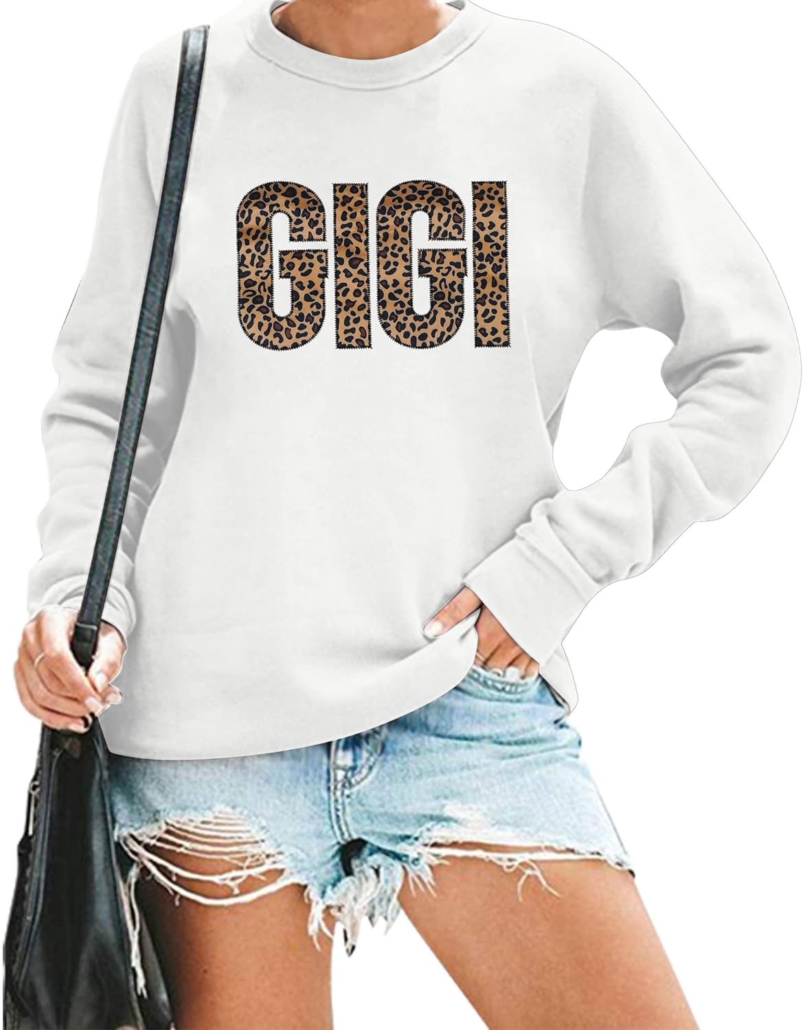 ALLTB GIGI Sweatshirt Women Gigi Heart Graphic Gigi Gifts for Grandma Casual Long Sleeve Nana Mothers Day Tops