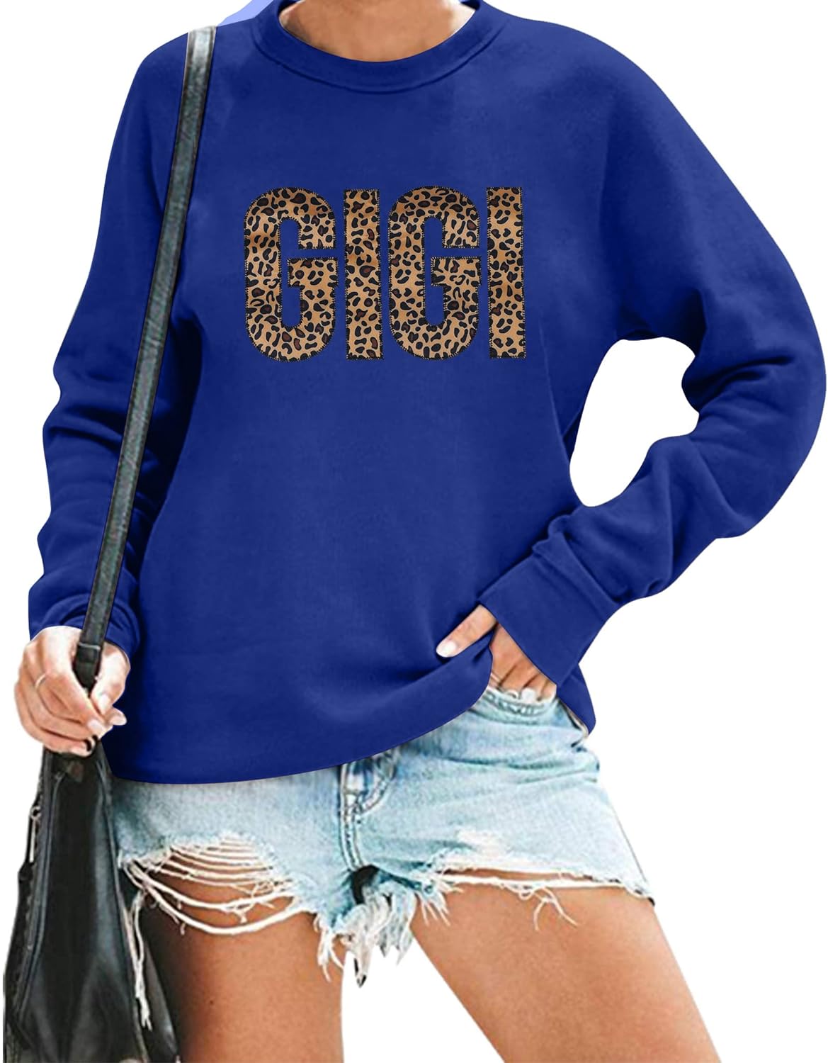 ALLTB GIGI Sweatshirt Women Gigi Heart Graphic Gigi Gifts for Grandma Casual Long Sleeve Nana Mothers Day Tops