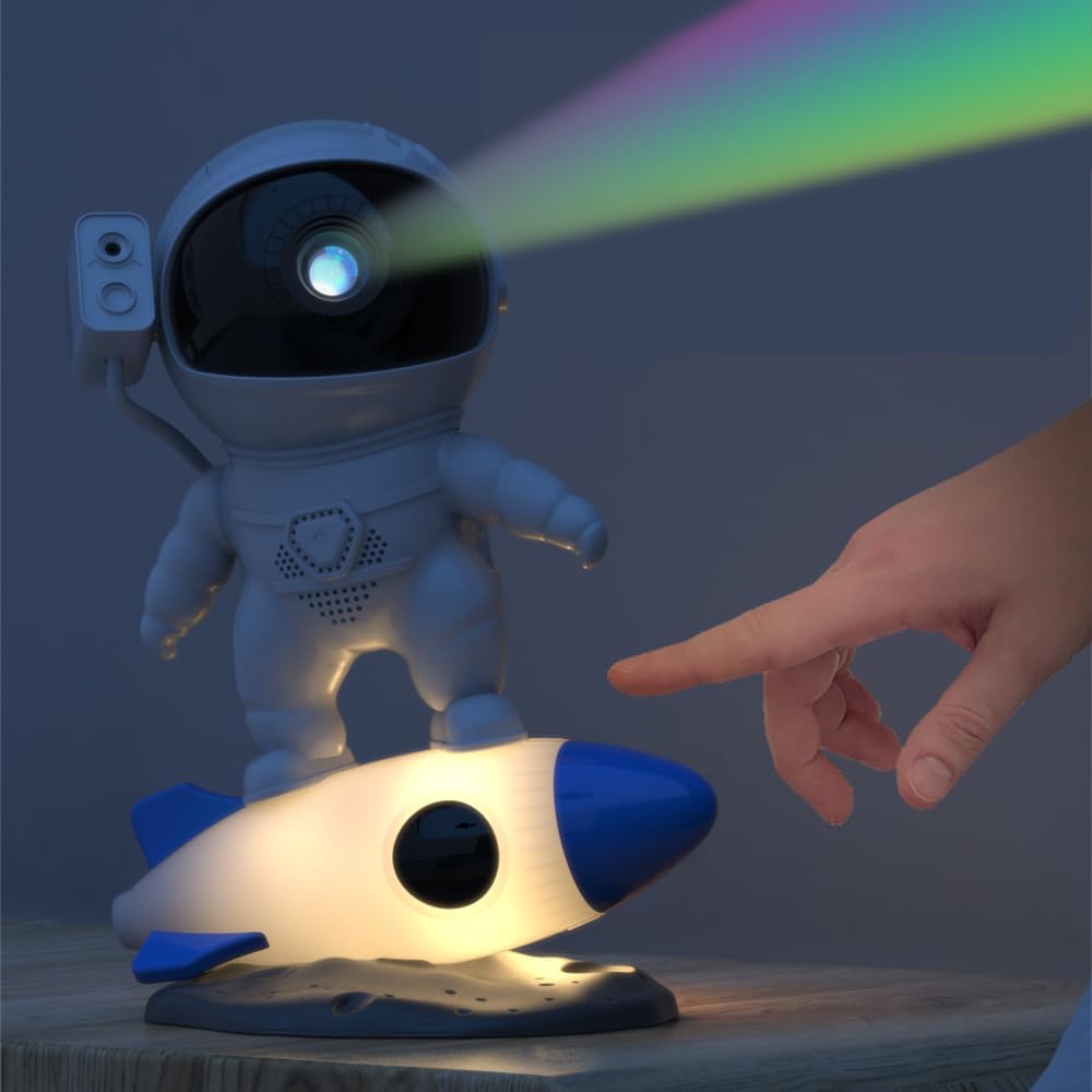 SFOUR Star Projector Galaxy Night Light,Rocket Astronaut 12 Sheets of Film to Meet The Fantasy of The Starry Sky Extreme, Gift for Kids Adults for Bedroom, Christmas, Birthdays, Valentine' Day etc.